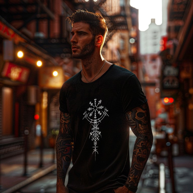 T SHIRT | VIKING RUNIC COMPASS