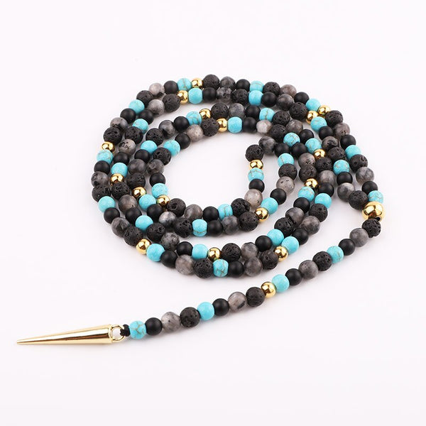 NECKLACE | TURQUOISE LONG TRIANGLE