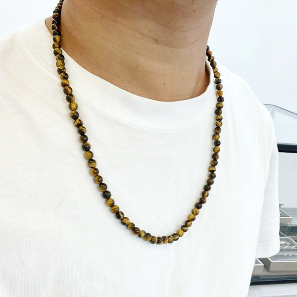NECKLACE | BROWN THIN STONES