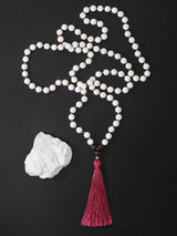 NECKLACE | WHITE BORDEAUX BROOM