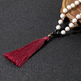 NECKLACE | WHITE BORDEAUX BROOM