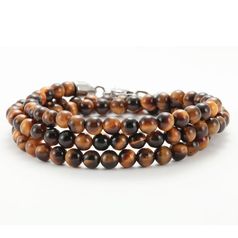 NECKLACE | BROWN THIN STONES